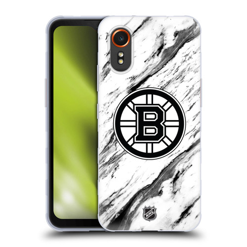 NHL Boston Bruins Marble Soft Gel Case for Samsung Galaxy Xcover7 5G