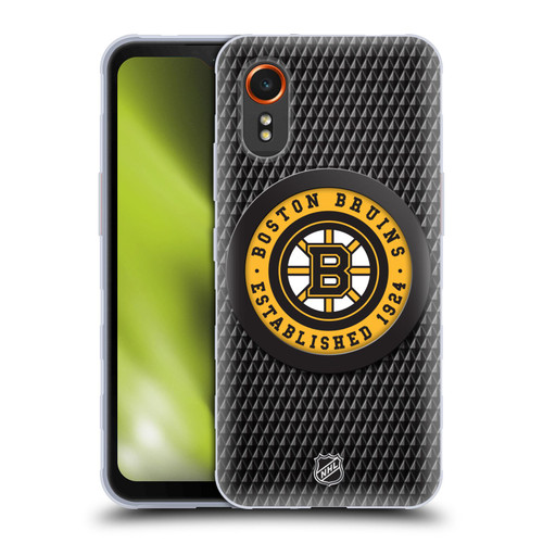 NHL Boston Bruins Puck Texture Soft Gel Case for Samsung Galaxy Xcover7 5G