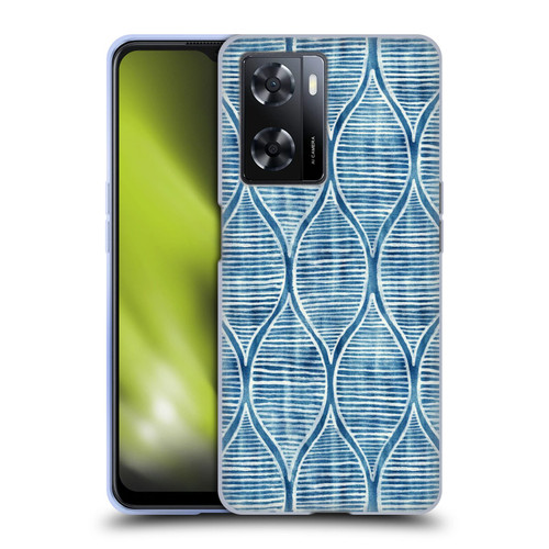 Micklyn Le Feuvre Flora And Fauna Hand Painted Blue White Pattern Soft Gel Case for OPPO A57s