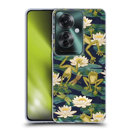 Micklyn Le Feuvre Flora And Fauna Frogs and Lilies Soft Gel Case for OPPO Reno11 F 5G / F25 Pro 5G