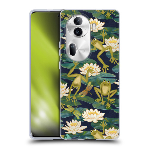 Micklyn Le Feuvre Flora And Fauna Frogs and Lilies Soft Gel Case for OPPO Reno11 Pro