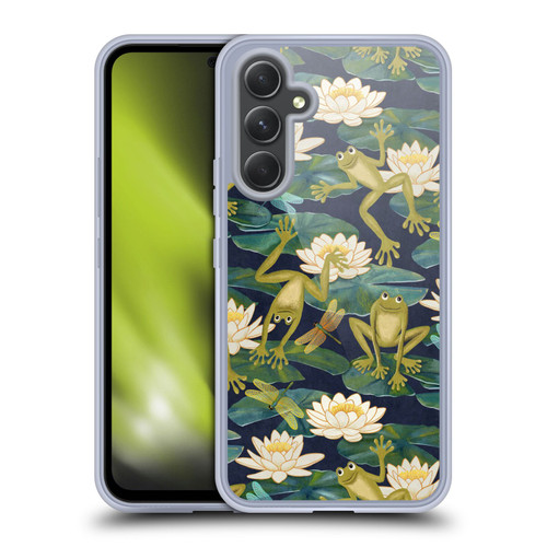 Micklyn Le Feuvre Flora And Fauna Frogs and Lilies Soft Gel Case for Samsung Galaxy A54 5G