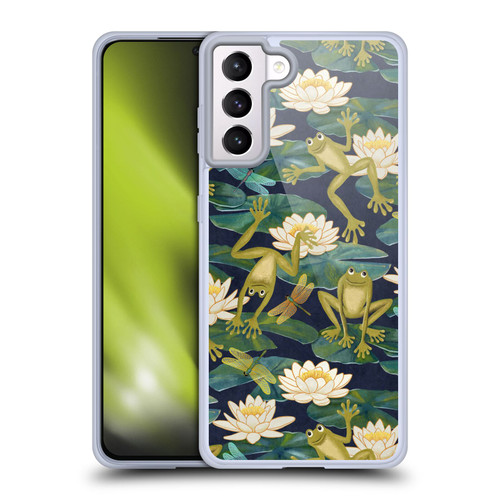 Micklyn Le Feuvre Flora And Fauna Frogs and Lilies Soft Gel Case for Samsung Galaxy S21+ 5G