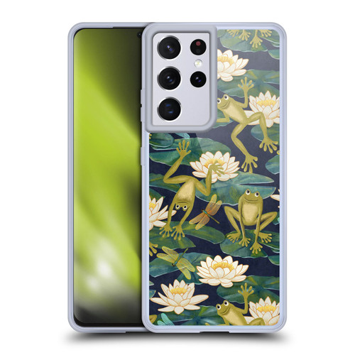 Micklyn Le Feuvre Flora And Fauna Frogs and Lilies Soft Gel Case for Samsung Galaxy S21 Ultra 5G
