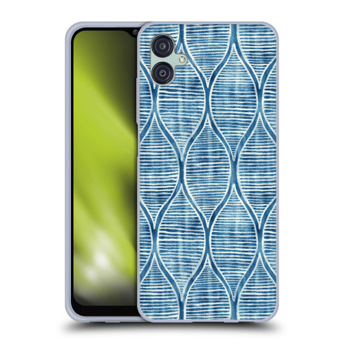 Micklyn Le Feuvre Flora And Fauna Hand Painted Blue White Pattern Soft Gel Case for Samsung Galaxy M04 5G / A04e