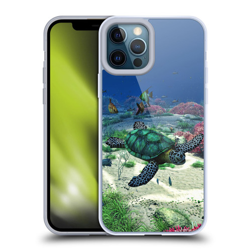 Simone Gatterwe Life In Sea Turtle Soft Gel Case for Apple iPhone 12 Pro Max