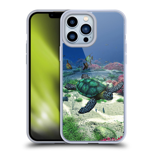 Simone Gatterwe Life In Sea Turtle Soft Gel Case for Apple iPhone 13 Pro Max