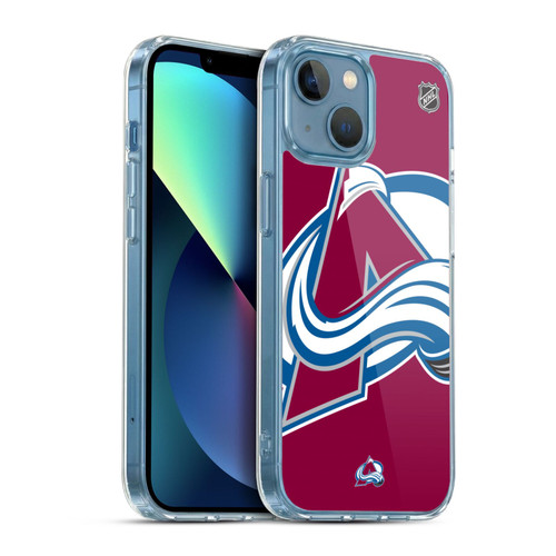 NHL Colorado Avalanche Oversized Soft Gel Case for Apple iPhone 13 Mini & MagSafe
