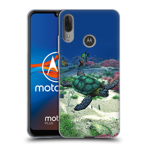 Simone Gatterwe Life In Sea Turtle Soft Gel Case for Motorola Moto E6 Plus