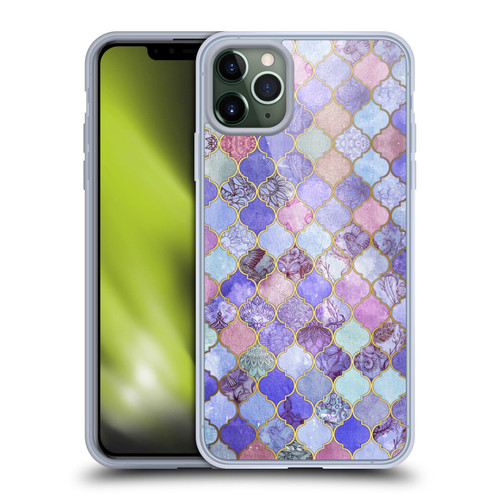 Micklyn Le Feuvre Moroccan Decorative Purple Soft Gel Case for Apple iPhone 11 Pro Max
