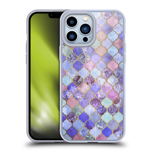 Micklyn Le Feuvre Moroccan Decorative Purple Soft Gel Case for Apple iPhone 13 Pro Max