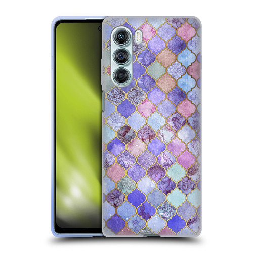 Micklyn Le Feuvre Moroccan Decorative Purple Soft Gel Case for Motorola Edge S30 / Moto G200 5G