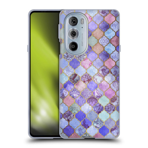 Micklyn Le Feuvre Moroccan Decorative Purple Soft Gel Case for Motorola Edge X30