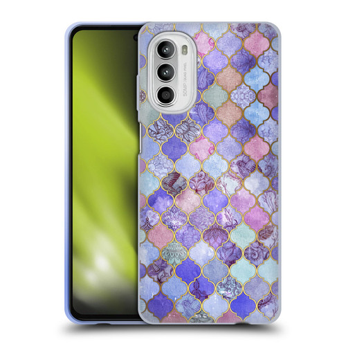 Micklyn Le Feuvre Moroccan Decorative Purple Soft Gel Case for Motorola Moto G52