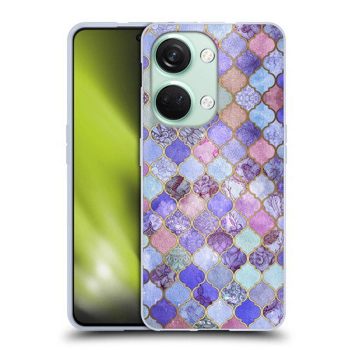 Micklyn Le Feuvre Moroccan Decorative Purple Soft Gel Case for OnePlus Nord 3 5G