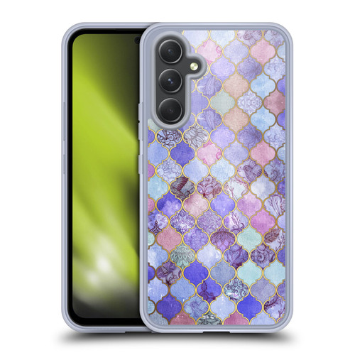 Micklyn Le Feuvre Moroccan Decorative Purple Soft Gel Case for Samsung Galaxy A54 5G