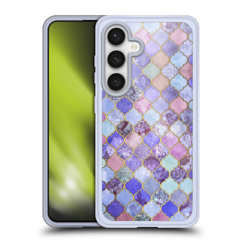 Micklyn Le Feuvre Moroccan Decorative Purple Soft Gel Case for Samsung Galaxy S24 5G