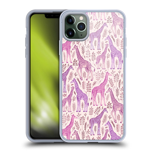 Micklyn Le Feuvre Wildlife Pink Giraffes Soft Gel Case for Apple iPhone 11 Pro Max