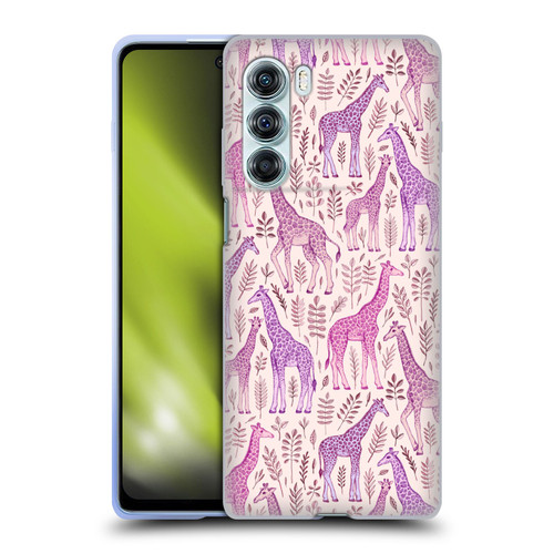 Micklyn Le Feuvre Wildlife Pink Giraffes Soft Gel Case for Motorola Edge S30 / Moto G200 5G