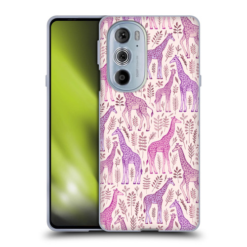 Micklyn Le Feuvre Wildlife Pink Giraffes Soft Gel Case for Motorola Edge X30