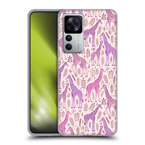 Micklyn Le Feuvre Wildlife Pink Giraffes Soft Gel Case for Xiaomi 12T 5G / 12T Pro 5G / Redmi K50 Ultra 5G