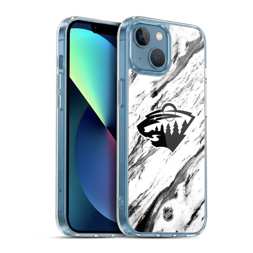 NHL Minnesota Wild Marble Soft Gel Case for Apple iPhone 13 Mini