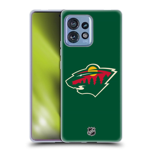 NHL Minnesota Wild Plain Soft Gel Case for Motorola Moto Edge 40 Pro/Plus 2023