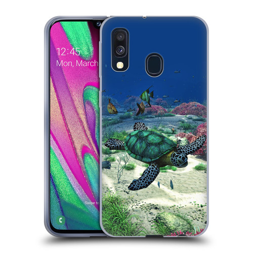 Simone Gatterwe Life In Sea Turtle Soft Gel Case for Samsung Galaxy A40 (2019)