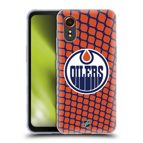NHL Edmonton Oilers Net Pattern Soft Gel Case for Samsung Galaxy Xcover7 5G