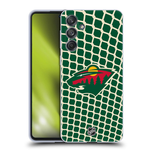 NHL Minnesota Wild Net Pattern Soft Gel Case for Samsung Galaxy M55 5G