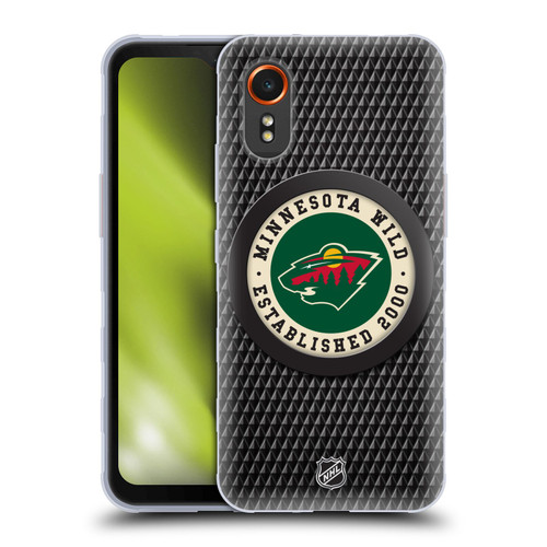 NHL Minnesota Wild Puck Texture Soft Gel Case for Samsung Galaxy Xcover7 5G