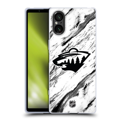 NHL Minnesota Wild Marble Soft Gel Case for Sony Xperia 5 V 5G