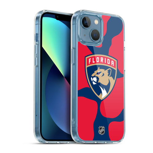 NHL Florida Panthers Cow Pattern Soft Gel Case for Apple iPhone 13 Mini