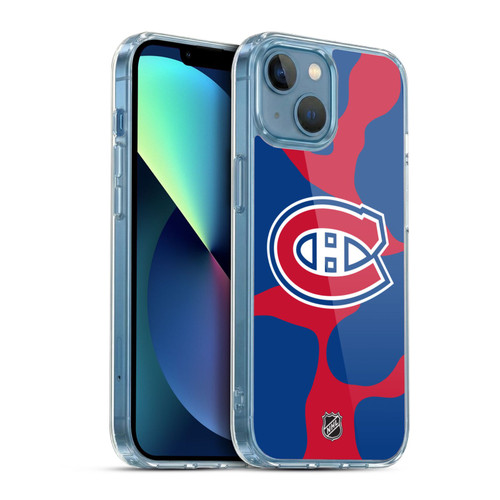 NHL Montreal Canadiens Cow Pattern Soft Gel Case for Apple iPhone 13 Mini