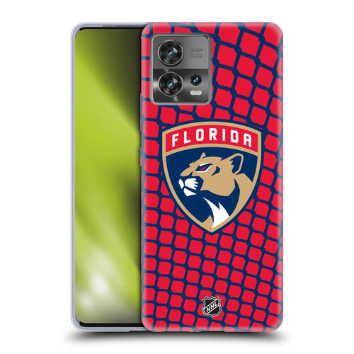 NHL Florida Panthers Net Pattern Soft Gel Case for Motorola Moto Edge 30 Fusion