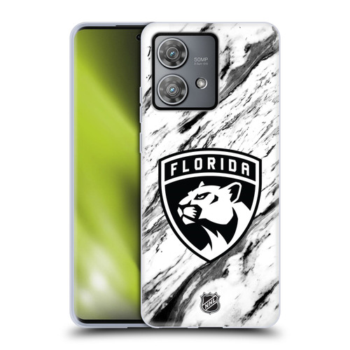 NHL Florida Panthers Marble Soft Gel Case for Motorola Edge 40 Neo 5G
