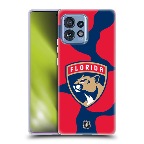 NHL Florida Panthers Cow Pattern Soft Gel Case for Motorola Moto Edge 40 Pro/Plus 2023