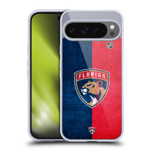 NHL Florida Panthers Half Distressed Soft Gel Case for Google Pixel 9 Pro XL
