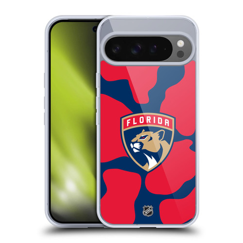 NHL Florida Panthers Cow Pattern Soft Gel Case for Google Pixel 9 Pro XL