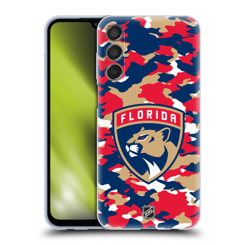 NHL Florida Panthers Camouflage Soft Gel Case for Samsung Galaxy M15/F15 5G