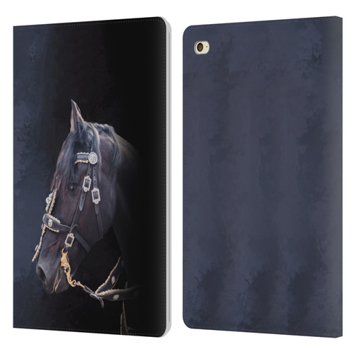 Simone Gatterwe Pegasus And Unicorns Friesian Horse Leather Book Wallet Case Cover For Apple iPad mini 4
