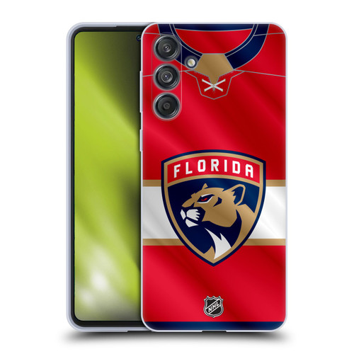 NHL Florida Panthers Jersey Soft Gel Case for Samsung Galaxy M55 5G