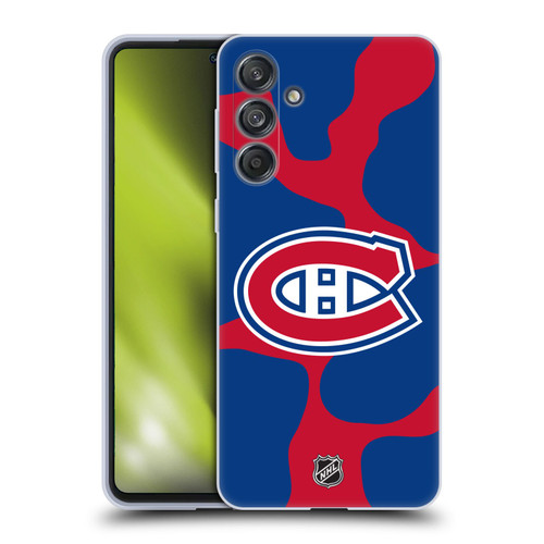 NHL Montreal Canadiens Cow Pattern Soft Gel Case for Samsung Galaxy M55 5G