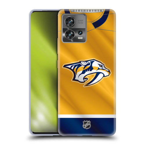 NHL Nashville Predators Jersey Soft Gel Case for Motorola Moto Edge 30 Fusion