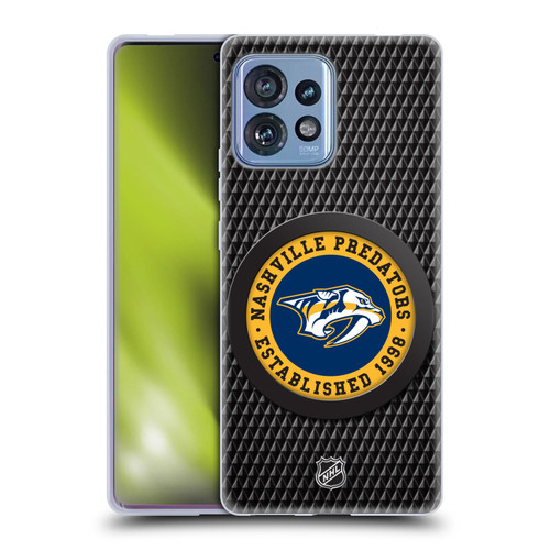 NHL Nashville Predators Puck Texture Soft Gel Case for Motorola Moto Edge 40 Pro/Plus 2023
