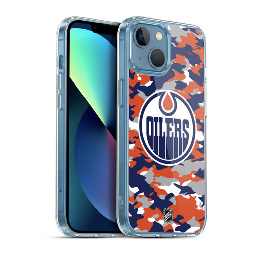 NHL Edmonton Oilers Camouflage Soft Gel Case for Apple iPhone 13 Mini & MagSafe