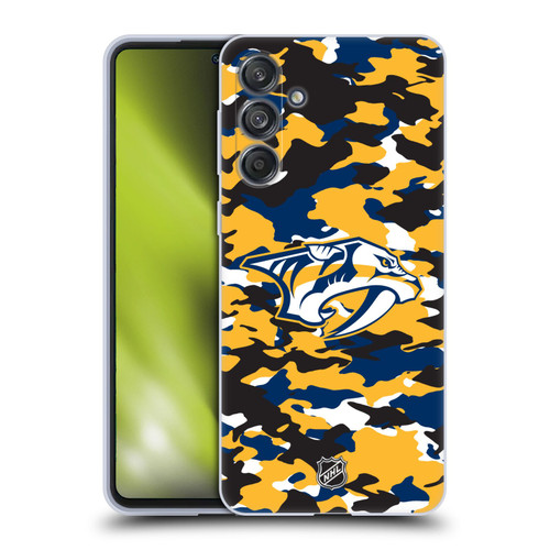 NHL Nashville Predators Camouflage Soft Gel Case for Samsung Galaxy M55 5G