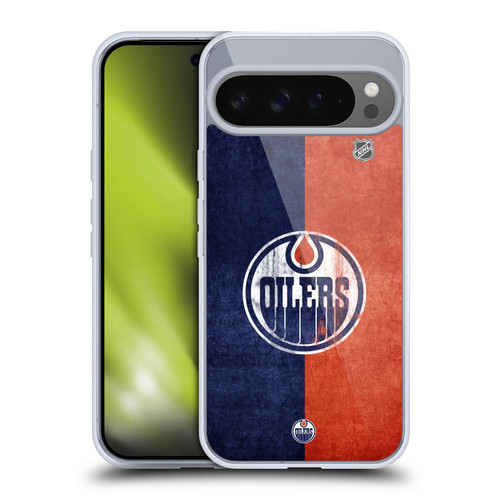 NHL Edmonton Oilers Half Distressed Soft Gel Case for Google Pixel 9 Pro XL