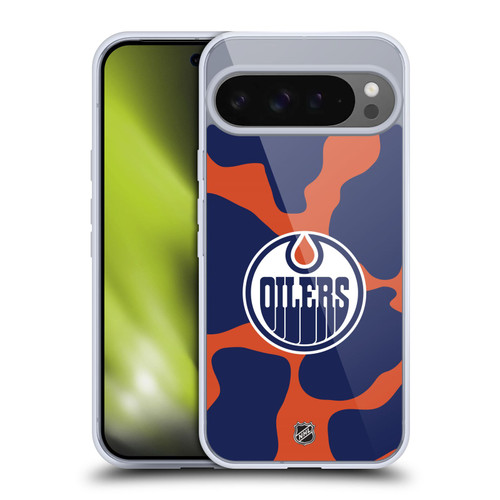 NHL Edmonton Oilers Cow Pattern Soft Gel Case for Google Pixel 9 Pro XL