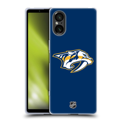 NHL Nashville Predators Plain Soft Gel Case for Sony Xperia 5 V 5G